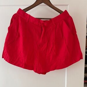 Red Linen Gap Women's Shorts